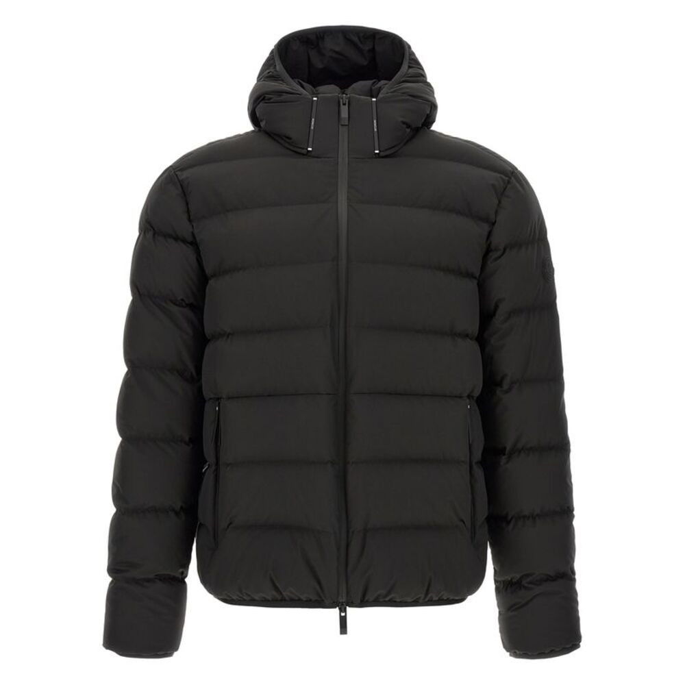 Moncler Black Polyester Full-Length Men's Jacket